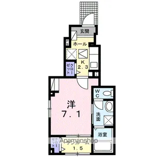 ワイズ プラネッツ【1階】の間取り