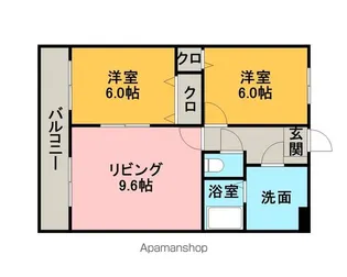 ガーデンアイリス【1階】の間取り