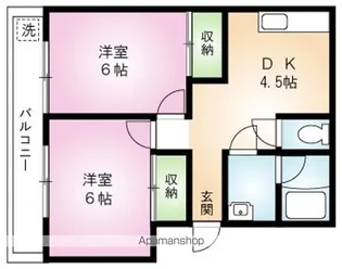 青柳マンション【305号室】の間取り