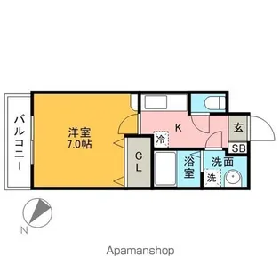 1Kの間取り画像