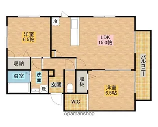 シャーメゾン光明池D棟【1階】の間取り