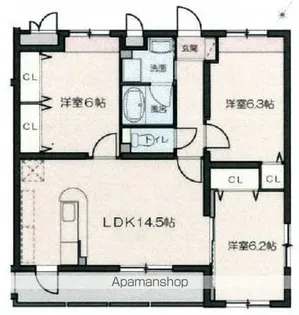 グランセレッソ【1階】の間取り