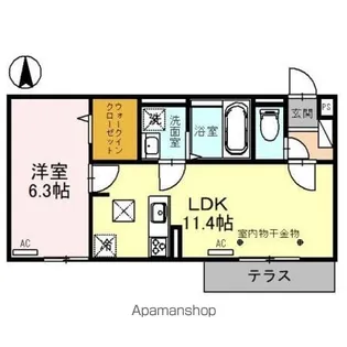 メゾンドシャラ【1階】の間取り