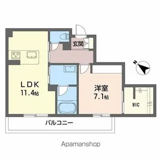 シャーメゾンマーレ竹下【304号室】の間取り