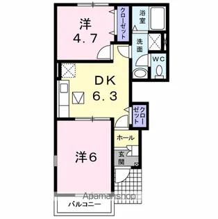 エスポワールⅡ【1階】の間取り