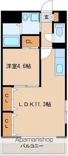 ウエストコースト【4階】の間取り
