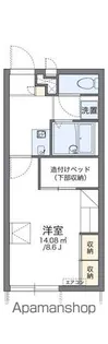 レオパレス桜花【1階】の間取り