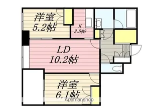 ラフィネタワー札幌南3条【12階】の間取り