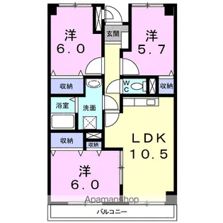 スプリングフィールド【2階】の間取り