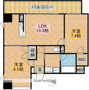 ランドハウス泉【2階】の間取り