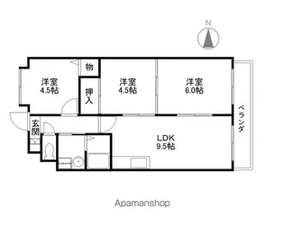 小西マンション【208号室】の間取り