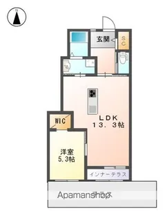 ブルースカイ【101号室】の間取り