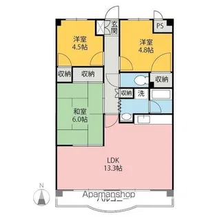 レオ・ドリーム天川【302号室】の間取り
