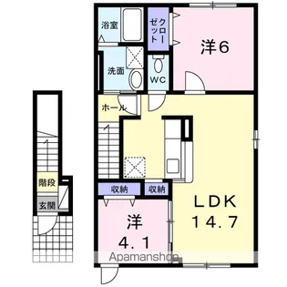 カーサ・フォルテ【2階】の間取り
