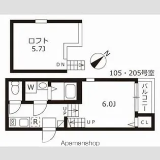 ハーモニーテラス千種【2階】の間取り