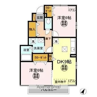 ガーデンコート C【101号室】の間取り