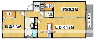 シャーメゾン柿の木【2階】の間取り