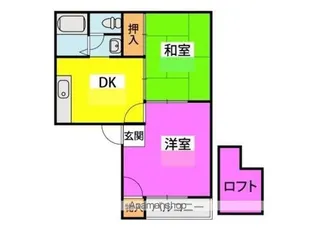 シティベール海老津【1階】の間取り