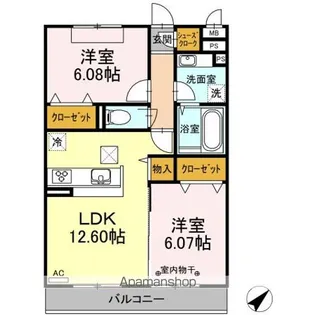 Kーコーポ【1階】の間取り