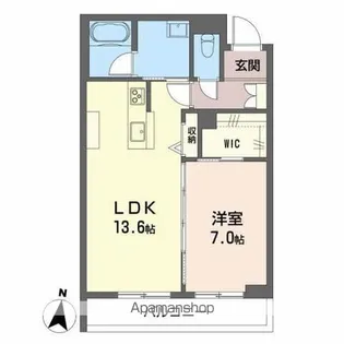 ベレオガーデンズGRACE【2階】の間取り