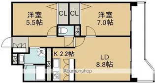 リアライズ函館宝来町【8階】の間取り