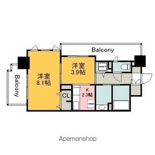 KHS.FIRST【301号室】の間取り