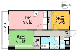 コーポ・リバーサイド【7階】の間取り