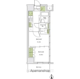 ザ・パークハビオ名古屋松原【11階】の間取り