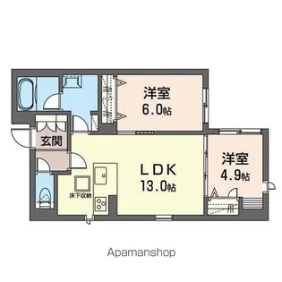DIAMANTE下北沢(ディアマンテ)【101号室】の間取り