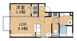クラージュ A【101号室】の間取り