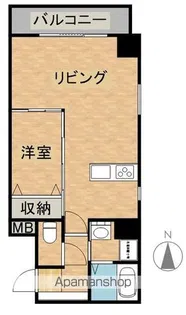 THE REGENCY 船塚(ザ リージェンシーフナツカ)【202号号室】の間取り