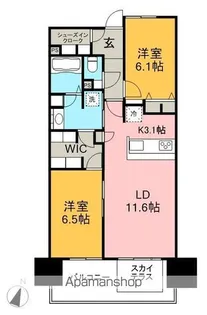 ロイヤルガーデン鷹匠公園【3階】の間取り