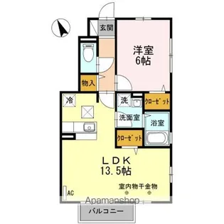 グレースコートミレーニアB【1階】の間取り