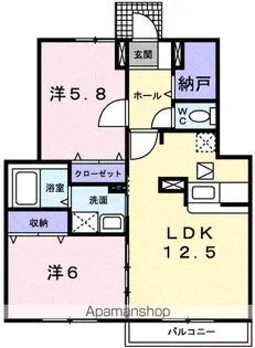 カーサ フェリーチェ【1階】の間取り