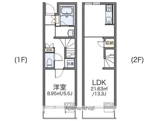 レオネクスト東矢本【104号室】の間取り