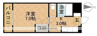 グリーンハイツ安松【1階】の間取り