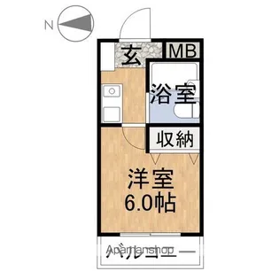 シティガーデン照手【706号室】の間取り