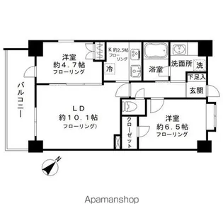 オーチャード【13階】の間取り