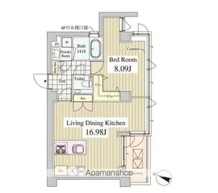 CASA ALBORE【4階】の間取り