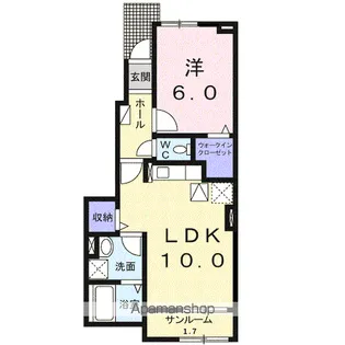 ラヴィエベールⅠ【1階】の間取り