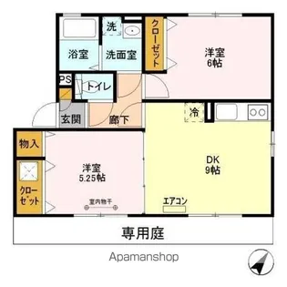 ウェルス【1階】の間取り