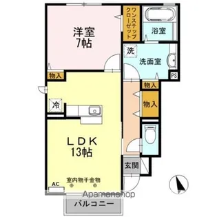 ヴェルドミールⅠ【1階】の間取り