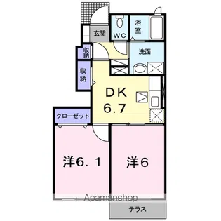 ワンネス【1階】の間取り
