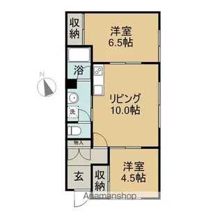 コーポアサヒⅡ【105号室】の間取り