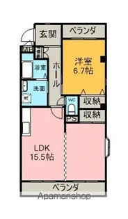 フローリッド清水【201号室】の間取り
