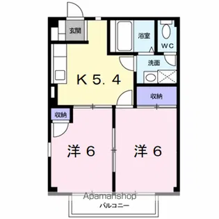 アレイ・ななみB【2階】の間取り