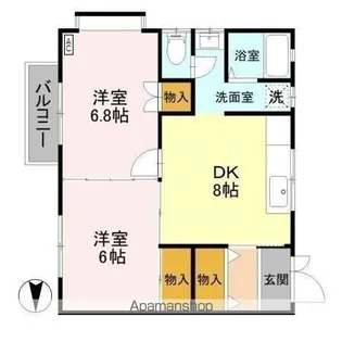 クリスタル女池 A【1階】の間取り