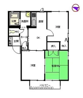 フレグランスピュア F棟【202号室】の間取り