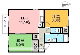 エスポアール翠 A棟【2階】の間取り