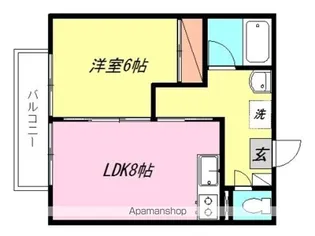 ヒルズベルヴェ【103号室】の間取り